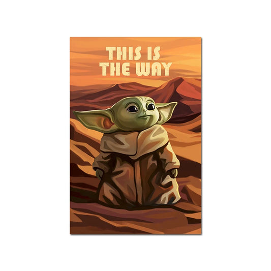 Adorable Baby Yoda Canvas Print – Perfect Decor for Star Wars Fans