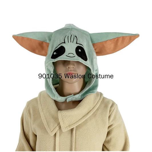 Halloween Hot Cosplay Wars: Baby Yoda-boy Costume Robe with Hat