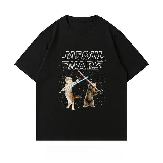 Disney Star Wars Cat and Laser Sword T-Shirt for Family Fun