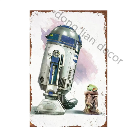 MINISO Retro Star Metal Wars Poster – Vintage Tin Sign for Anime Lovers