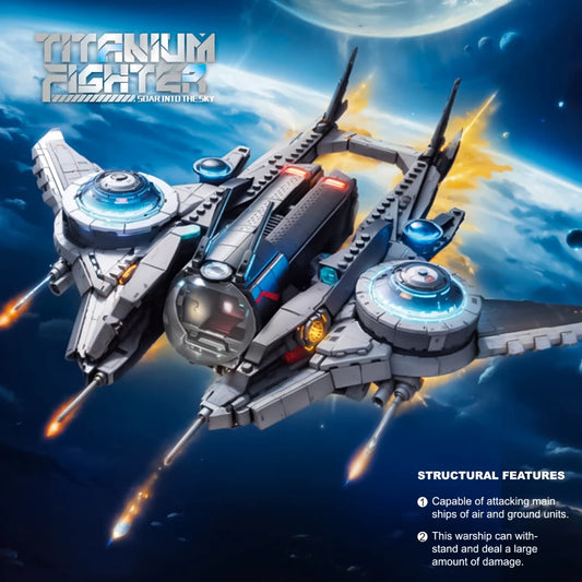 Space Fighter Building Blocks – Shadow Helicopter Toy for Sci-Fi Enthusiasts