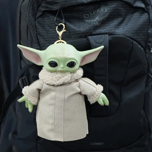 Adorable 17CM Baby Yoda Anime Figure with Clothes – Perfect for Any Mandalorian Fan