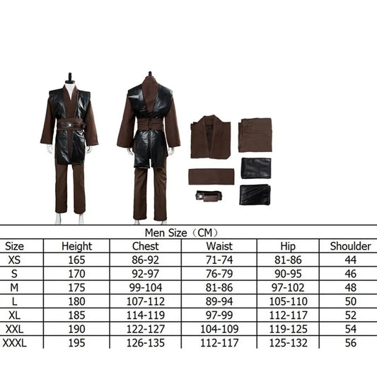 Anakin Cosplay Costume – Adult Men Knight Fantasy Outfit for Halloween