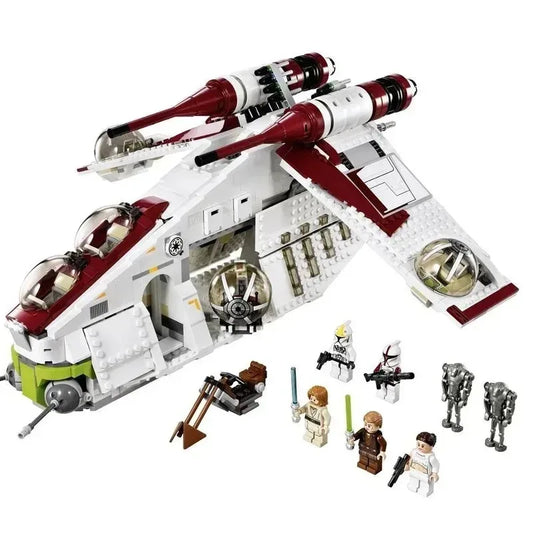 Star Wars Republic Dropship Gunship Building Blocks – 1228 Pieces