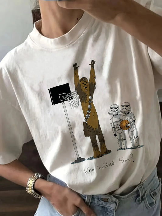 Disney Star Wars Cute Cartoon Character Summer T-Shirt for Families