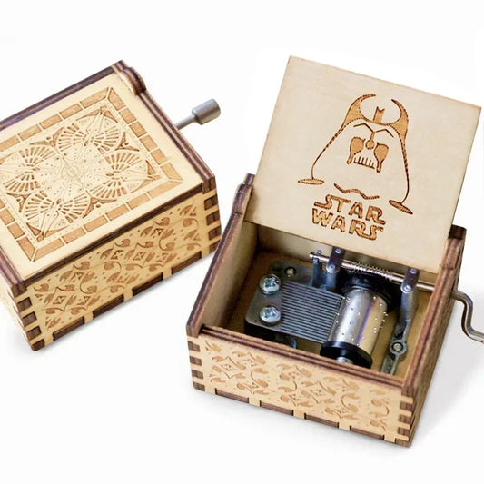 Star Wars Anime Theme Wooden Music Box – Perfect Gift for Any Occasion