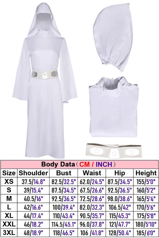 Leia Cosplay Costume – Iconic Space Battle Princess Outfit for Adults