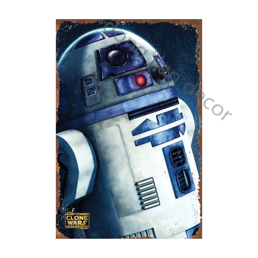 MINISO Retro Star Characters Metal Plate Painting – Perfect for Home Decor