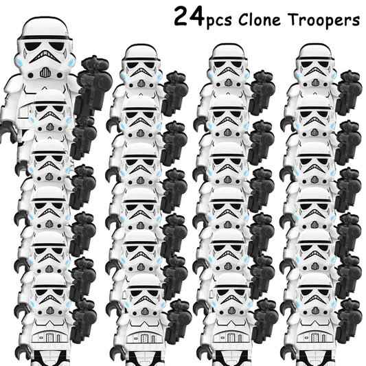 24Pcs Clone Troopers 501st Legion Building Blocks Set – Includes Captain Rex