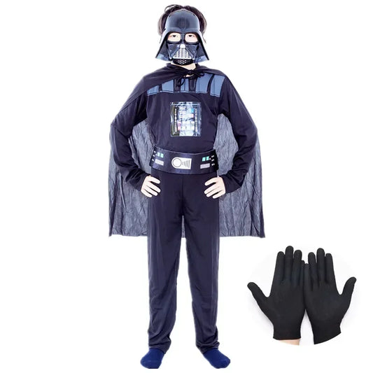 Boys Classic Movie Mask Costume – Darth Vader Cape Armor Onesie