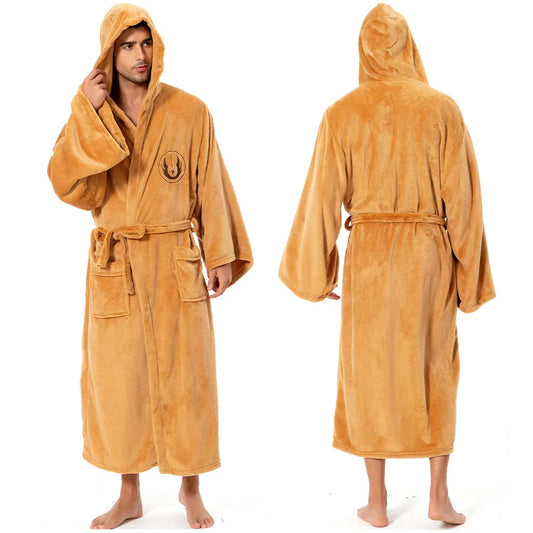 Jedi Cosplay Fleece Bathrobe – Perfect for Space Battle Roleplay