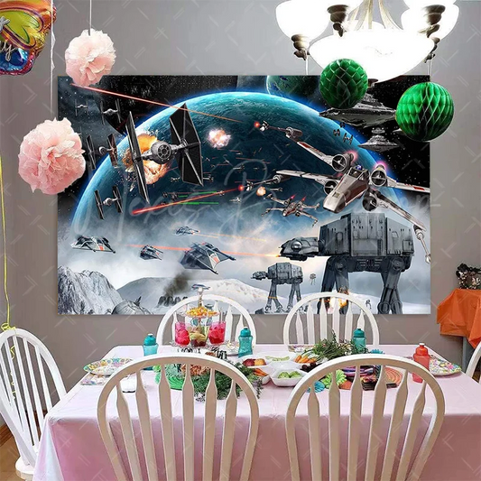 Universal Outer Space Backdrop – Perfect for Galaxy Wars-Themed Parties