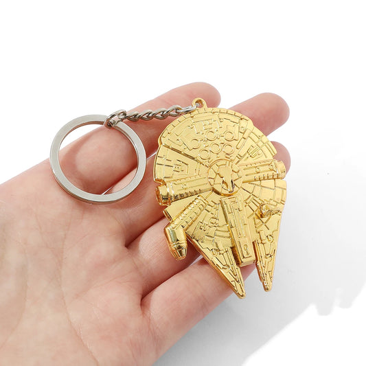 Star Wars Millennium Falcon Metal Keychain – Iconic Spacecraft Pendant