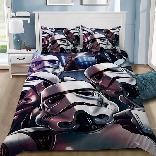 Cartoon 3D Stars Wars Bedding Set – Perfect for Fans of All Ages