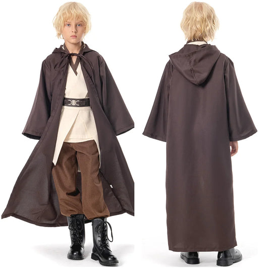 Kids Boys Anakin &amp; Obi Wan Cosplay Costumes – Space Battle Knight Outfits