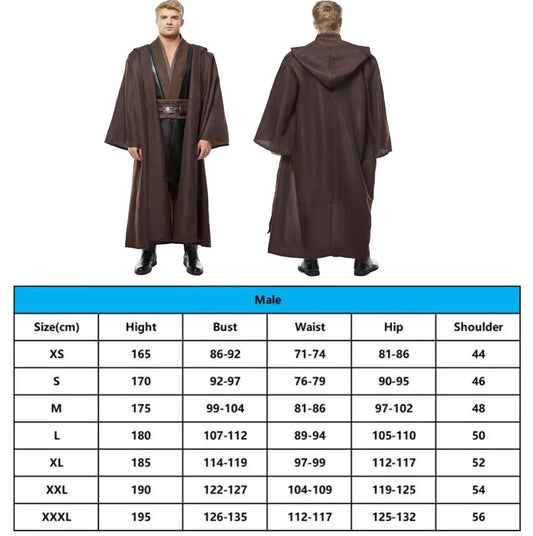 Halloween Jedi Anakin Skywalker Cosplay Costume for Men