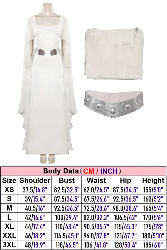Elegant Leia Cosplay Dress – Iconic Space Princess Costume for Role Play