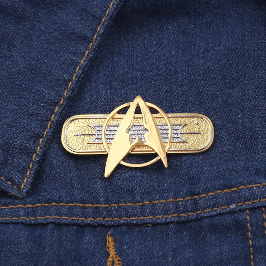 Classic Star Trek Starfleet Logo Metal Badge – Iconic Lapel Pin for Fans