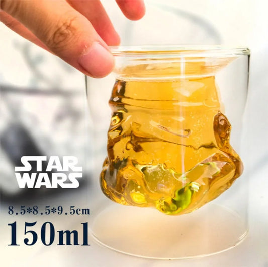 Star Wars Stormtrooper Glass Mug – 3D Double Layer Drinkware for Fans