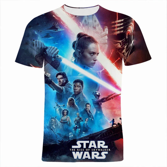 Disney Star Wars 3D Print T-Shirt – Trendy Summer Wear for Teens