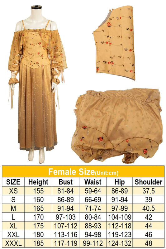 Padme Amidala Yellow Dress Cosplay Costume – Perfect for Roleplay &amp; Halloween