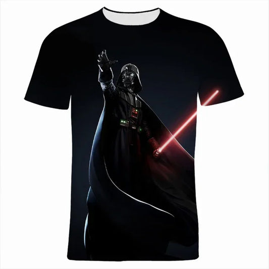 Disney Star Wars 3D Print T-Shirt – Trendy Summer Wear for Teens