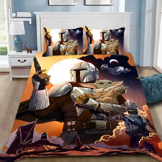 Cartoon 3D Stars Wars Bedding Set – Perfect for Fans of All Ages