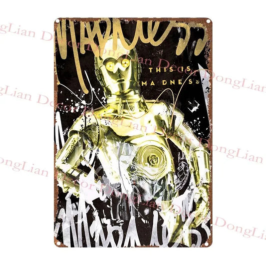 MINISO Star Movie Wars Metal Tin Sign – Wall Art Decor Poster