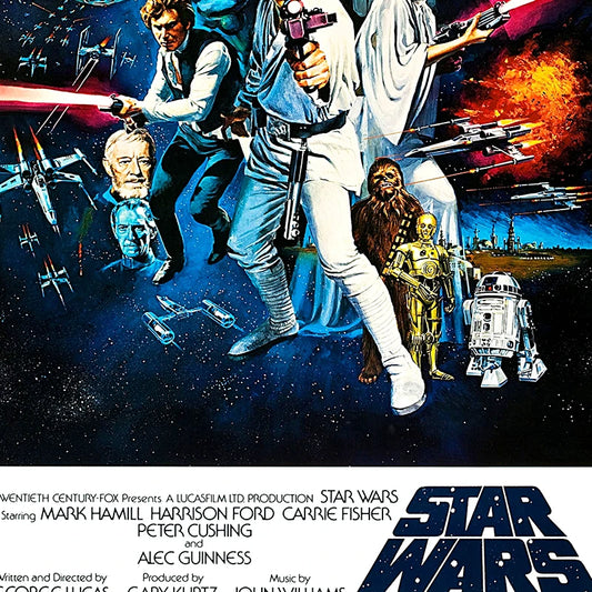 A New Hope 1977 Original Star Wars Movie Poster Art Print for Sci-Fi Enthusiasts