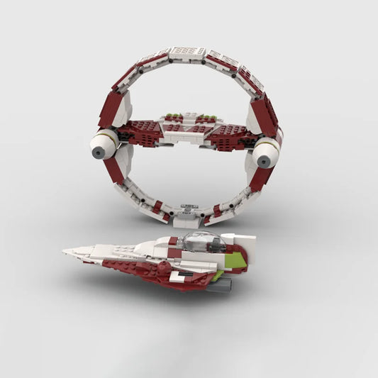 676PCS Star Battle Obi-Wan's Jedi Starfighter Building Set for Kids